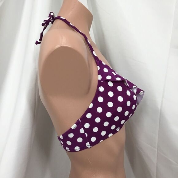 Marie Meili O Ring Polka Dot Bikini Top (D7) - Picture 4 of 8